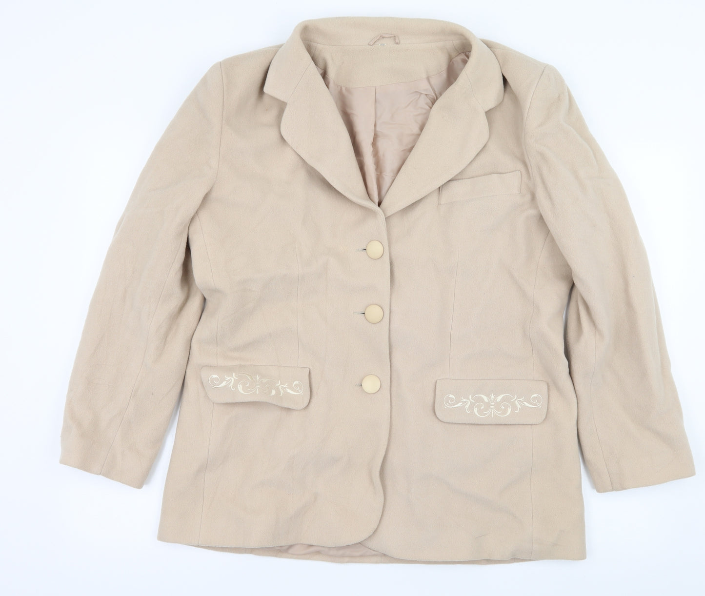 Preworn Womens Ivory   Pea Coat Coat Size 20