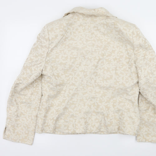 Kasper Womens Ivory Floral  Jacket  Size 20