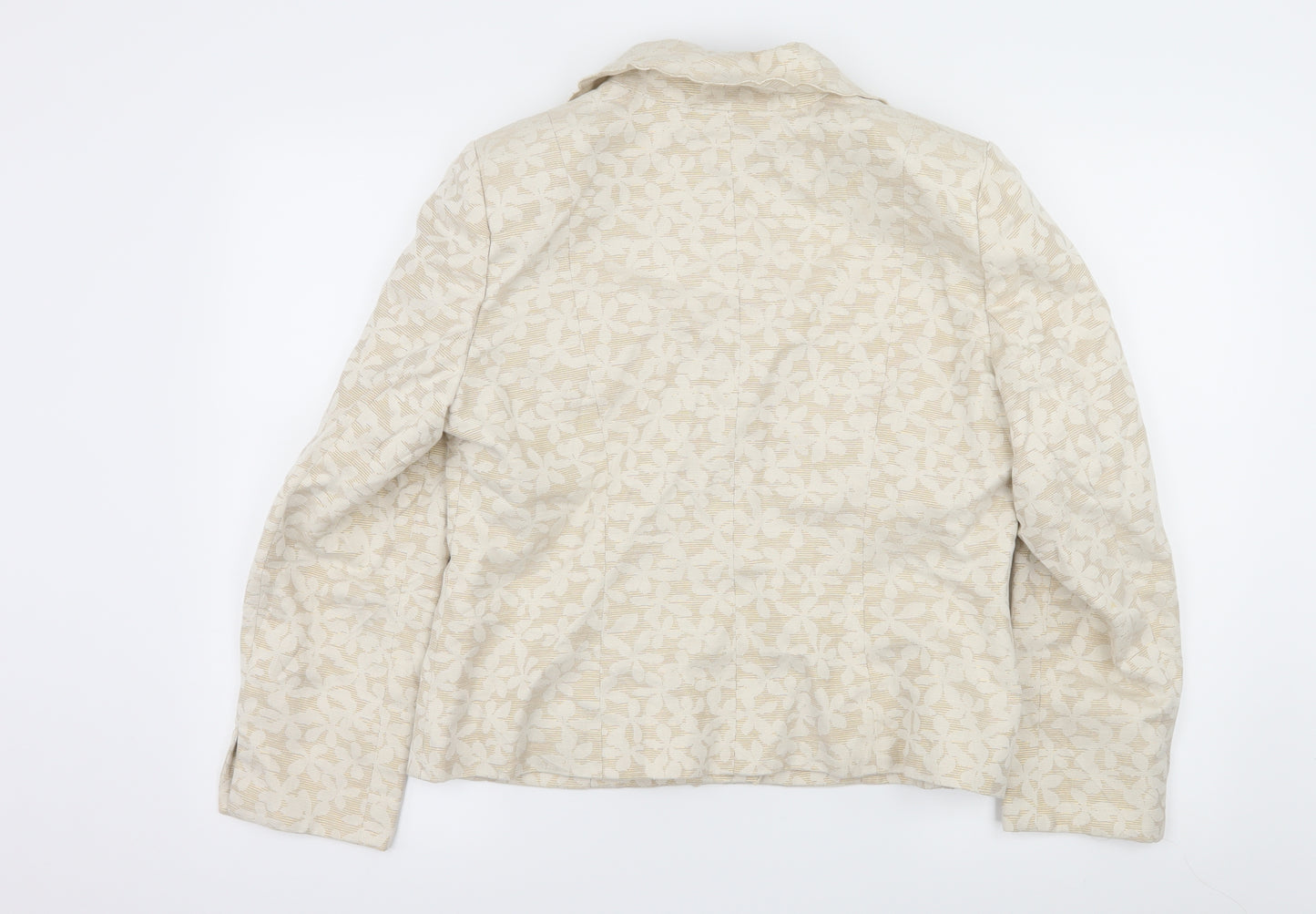 Kasper Womens Ivory Floral  Jacket  Size 20