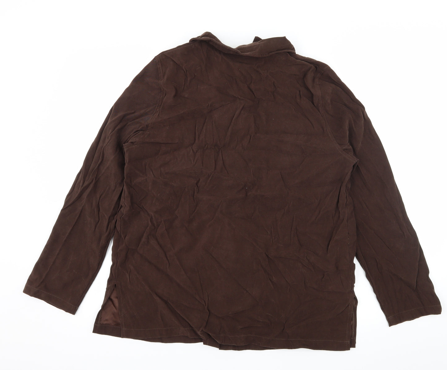 Preworn Womens Brown   Basic Button-Up Size 14