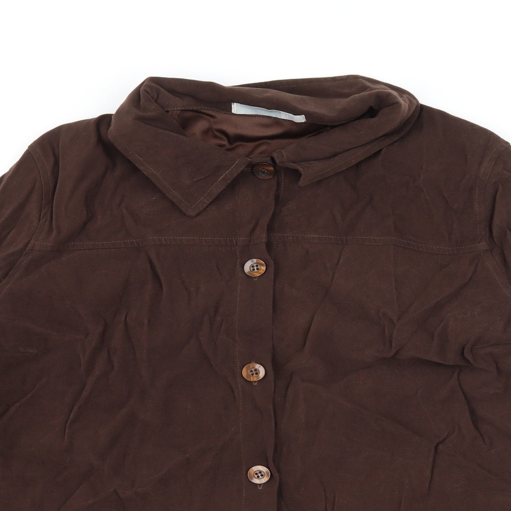 Preworn Womens Brown   Basic Button-Up Size 14