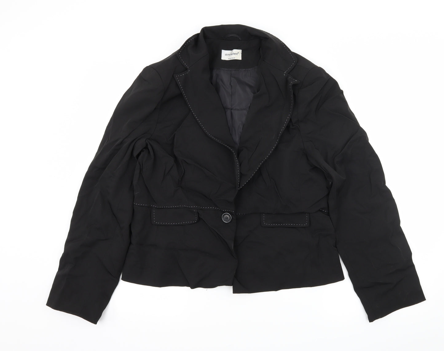 Atmosphere Womens Black   Jacket Blazer Size 16