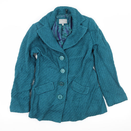 Per Una Womens Blue   Overcoat Coat Size 10