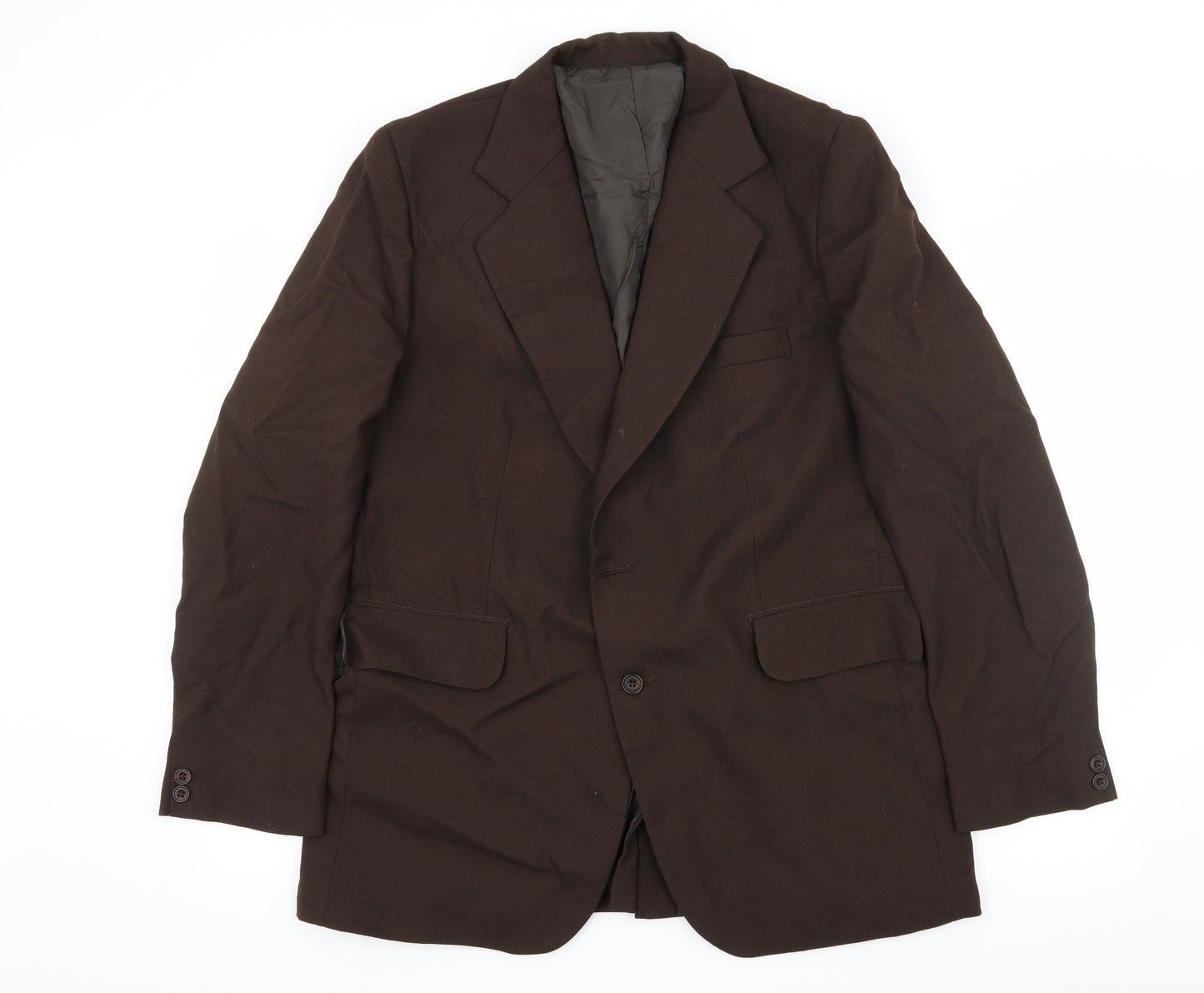 Preworn Mens Brown Striped  Jacket Suit Jacket Size L