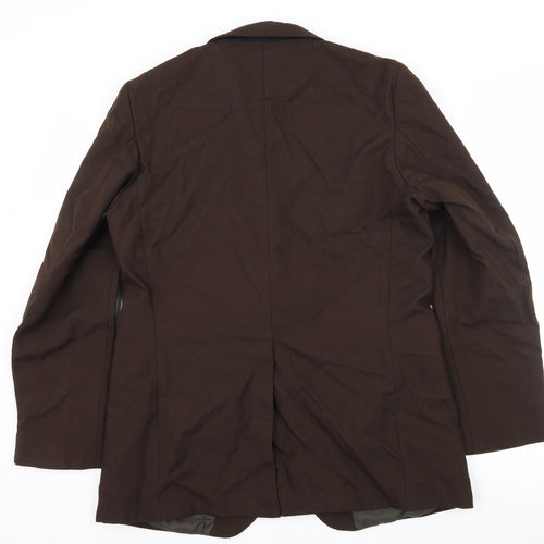 Preworn Mens Brown Striped  Jacket Suit Jacket Size L