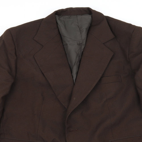 Preworn Mens Brown Striped  Jacket Suit Jacket Size L