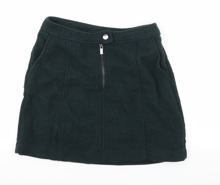 New Look Womens Green A-Line Skirt Size 10