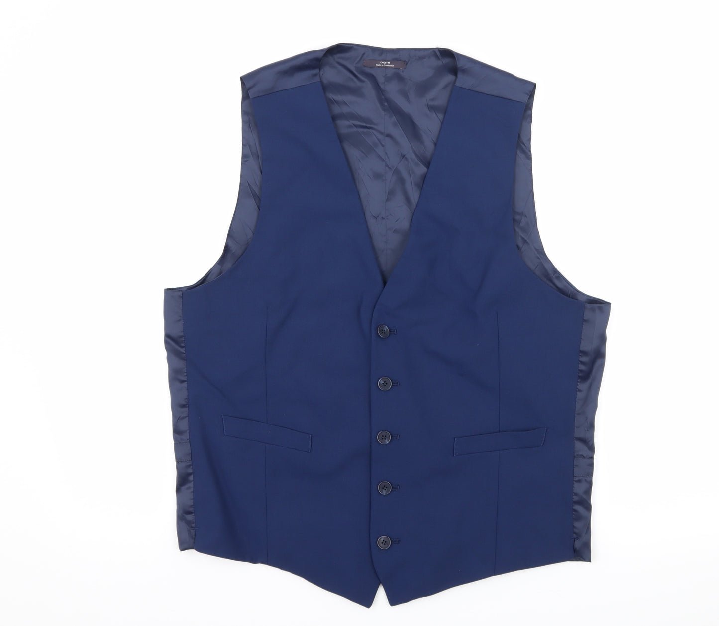 Marks and Spencer Mens Blue   Jacket Waistcoat Size M