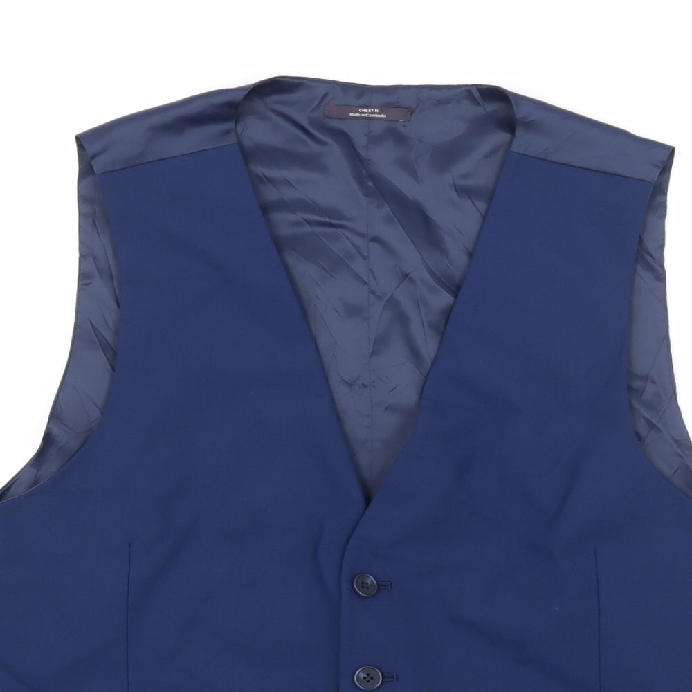 Marks and Spencer Mens Blue   Jacket Waistcoat Size M