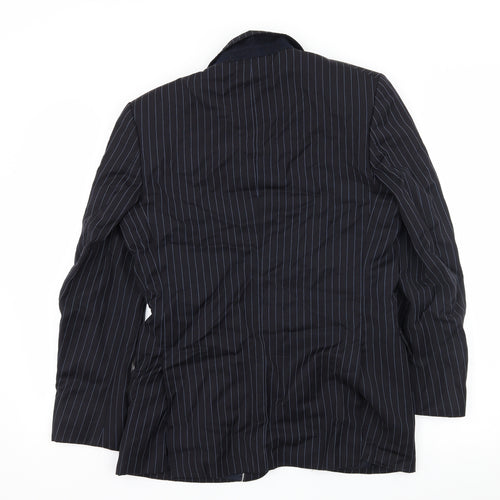 Duffer Mens Blue Striped  Jacket Suit Jacket Size M