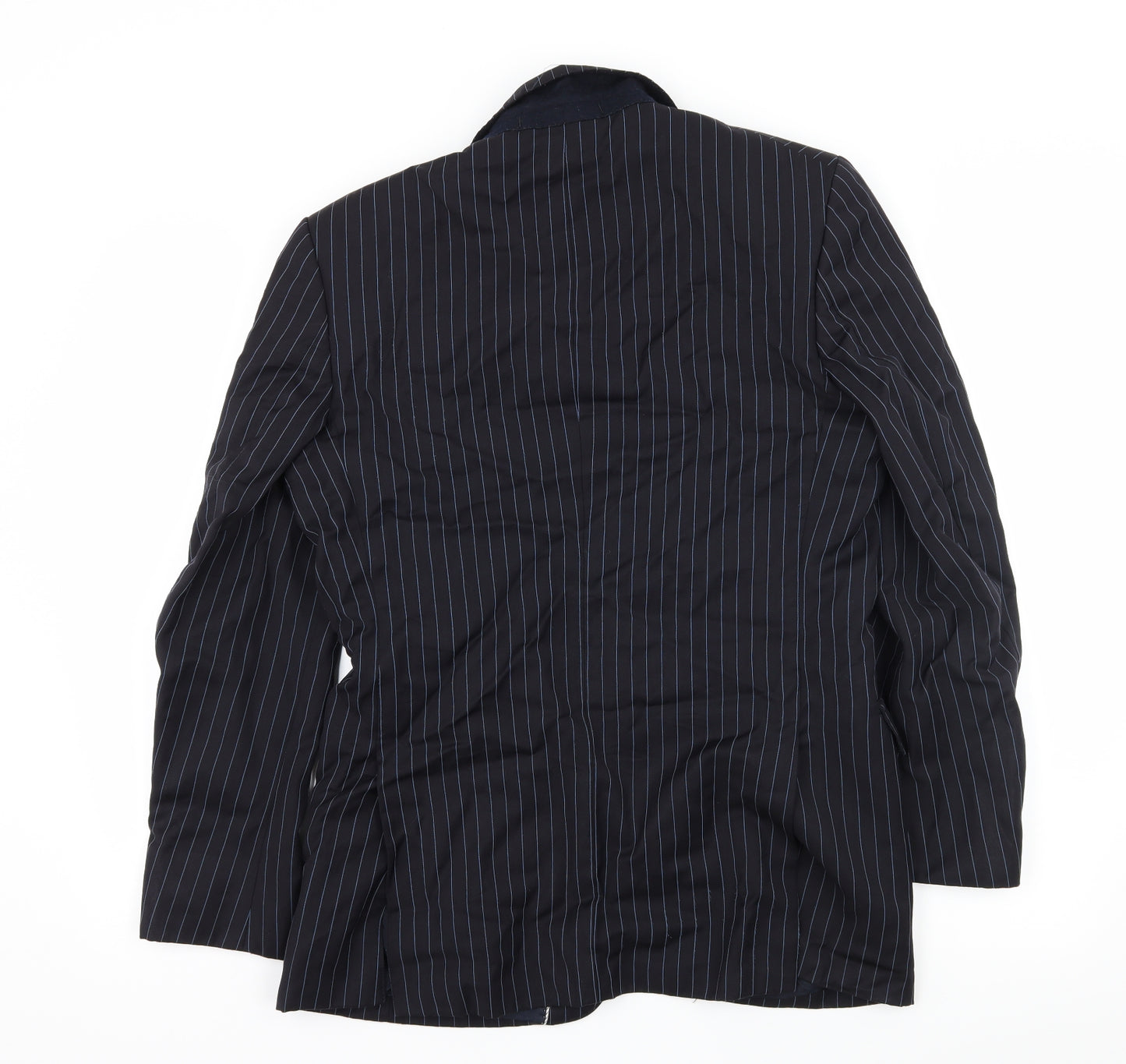 Duffer Mens Blue Striped  Jacket Suit Jacket Size M
