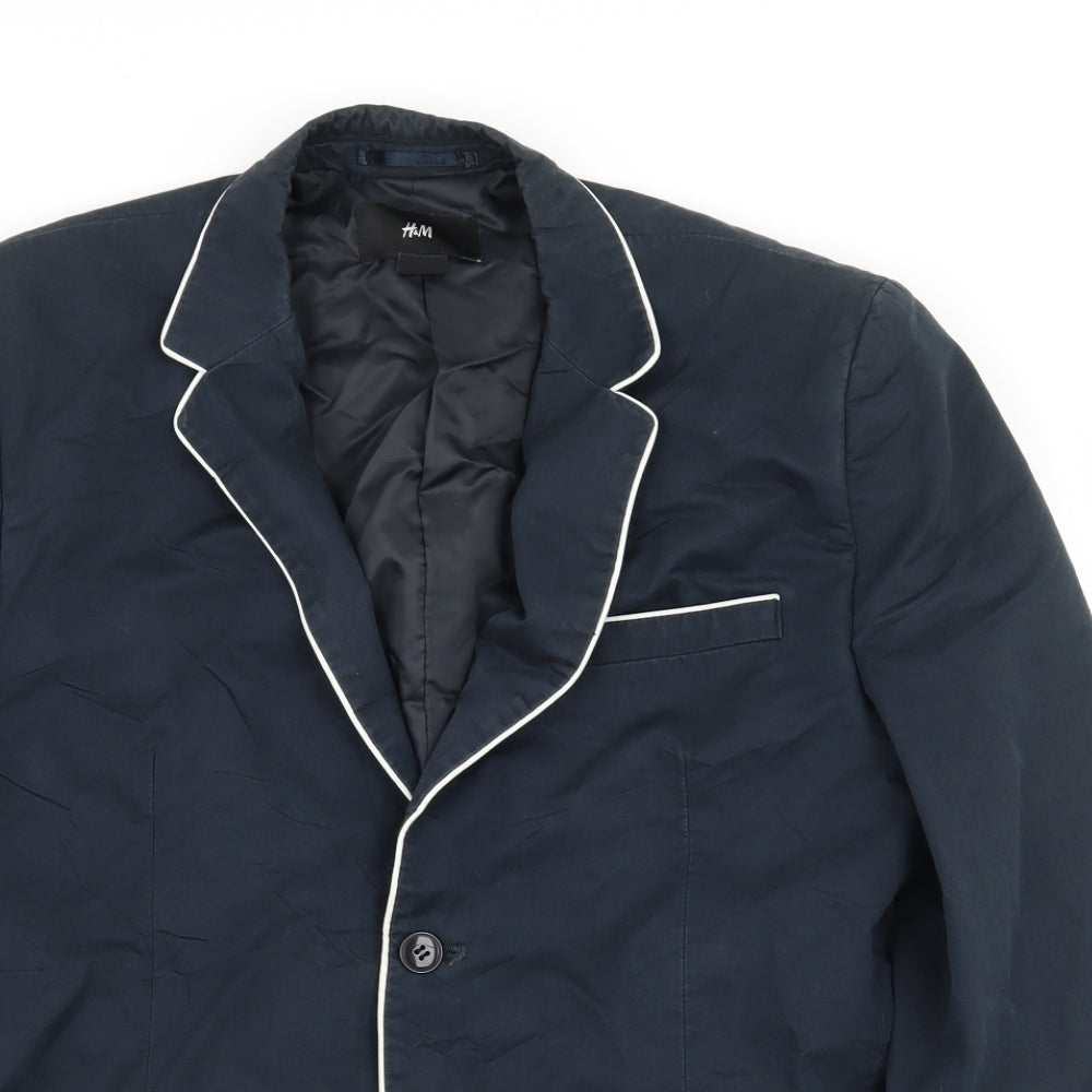 H&M Mens Blue   Jacket Blazer Size L