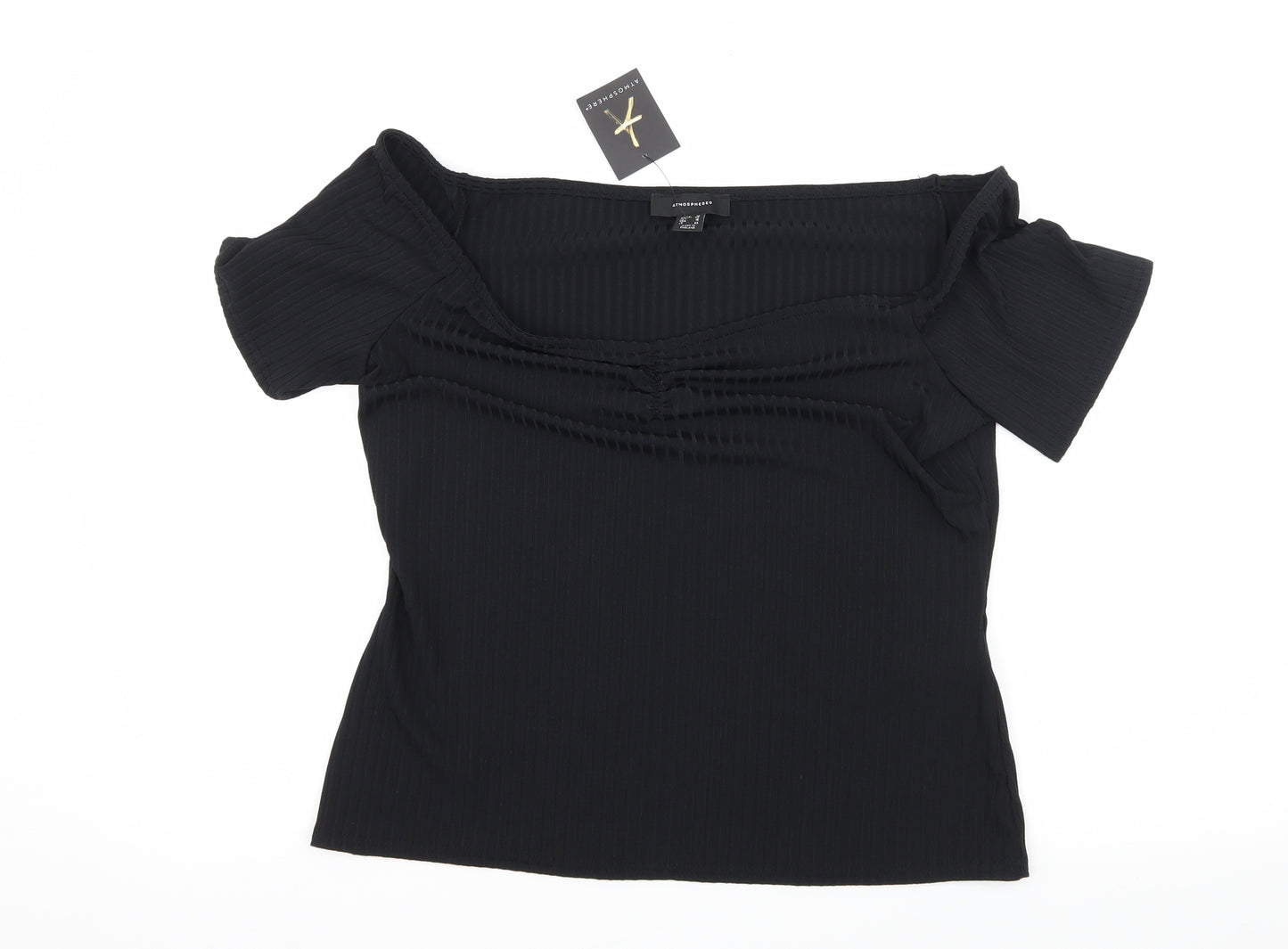 Atmosphere Womens Black  Jersey Basic T-Shirt Size 20