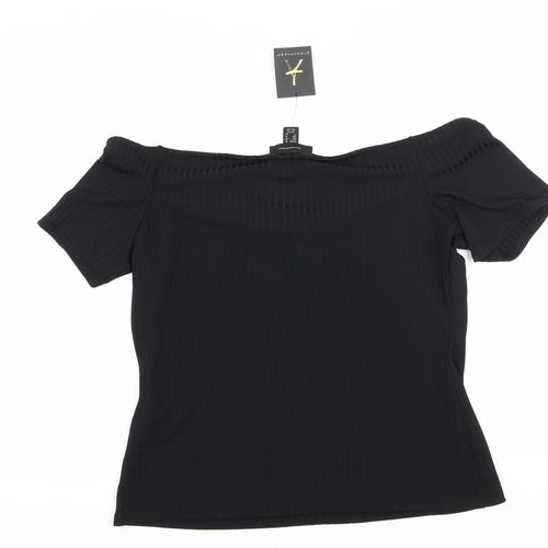 Atmosphere Womens Black  Jersey Basic T-Shirt Size 20