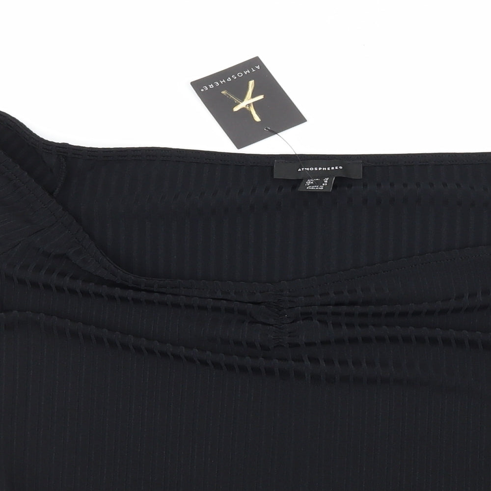 Atmosphere Womens Black  Jersey Basic T-Shirt Size 20