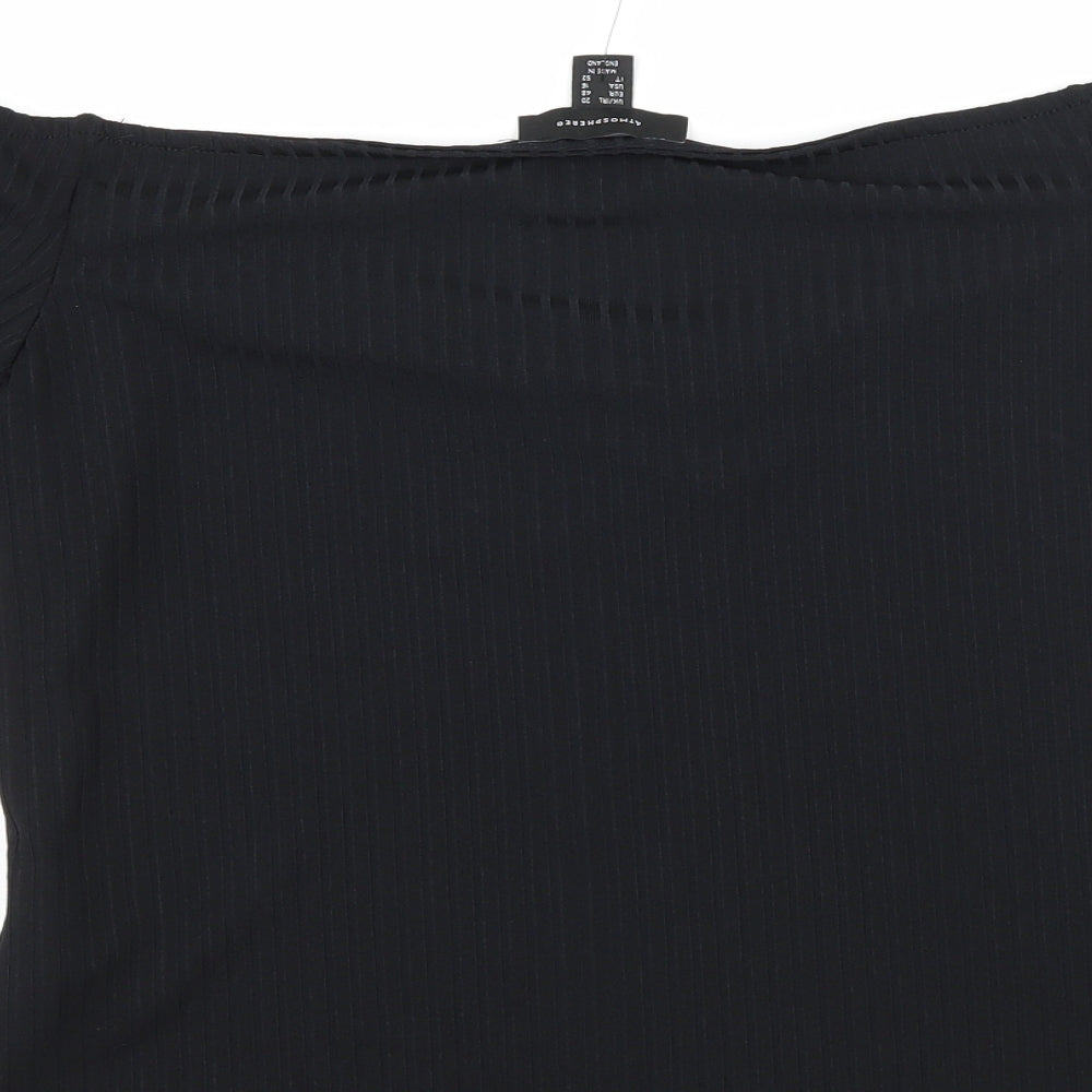 Atmosphere Womens Black  Jersey Basic T-Shirt Size 20