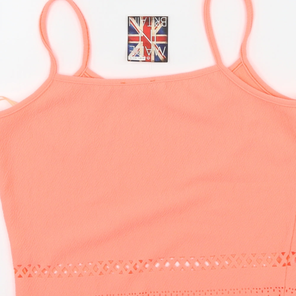 Select Womens Pink  Jersey Basic Tank Size 10