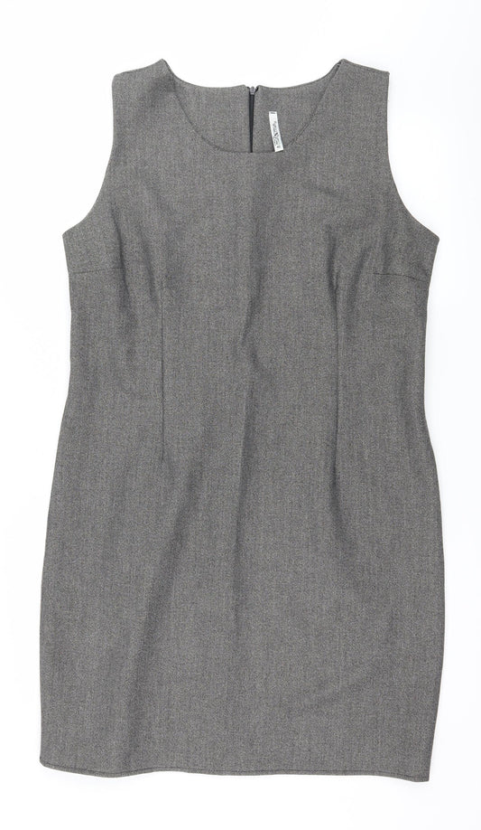 Front view of Sense women’s grey a-line, size UK 14