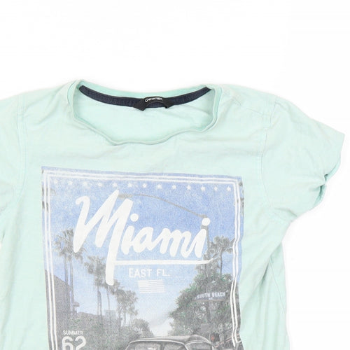 George Boys Green   Basic T-Shirt Size 7-8 Years  - miami