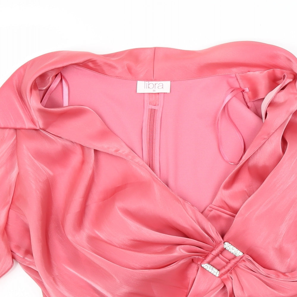 Libra Womens Pink   Basic Blouse Size 16