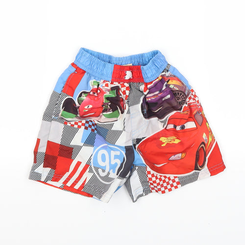 Disney Boys Blue   Bermuda Shorts Size 4 Years - Cars Lightening Mcqueen