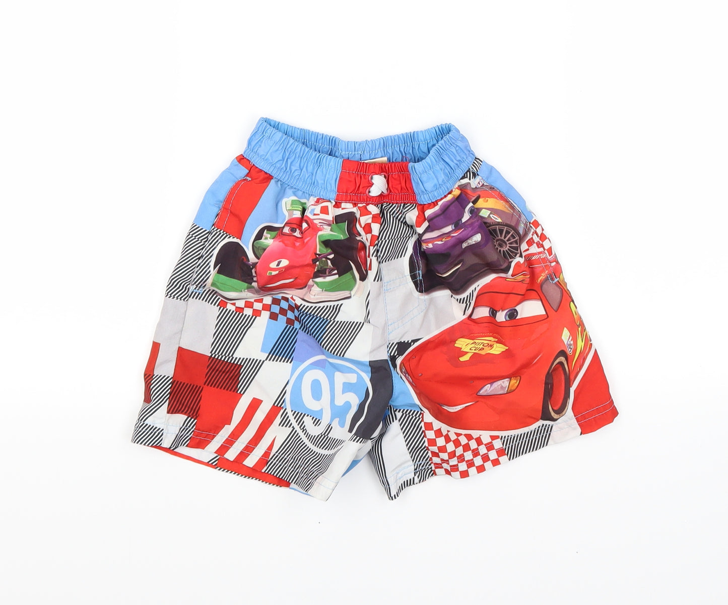 Disney Boys Blue   Bermuda Shorts Size 4 Years - Cars Lightening Mcqueen