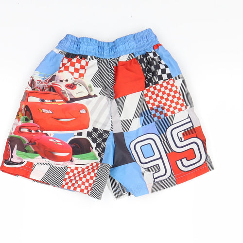 Disney Boys Blue   Bermuda Shorts Size 4 Years - Cars Lightening Mcqueen