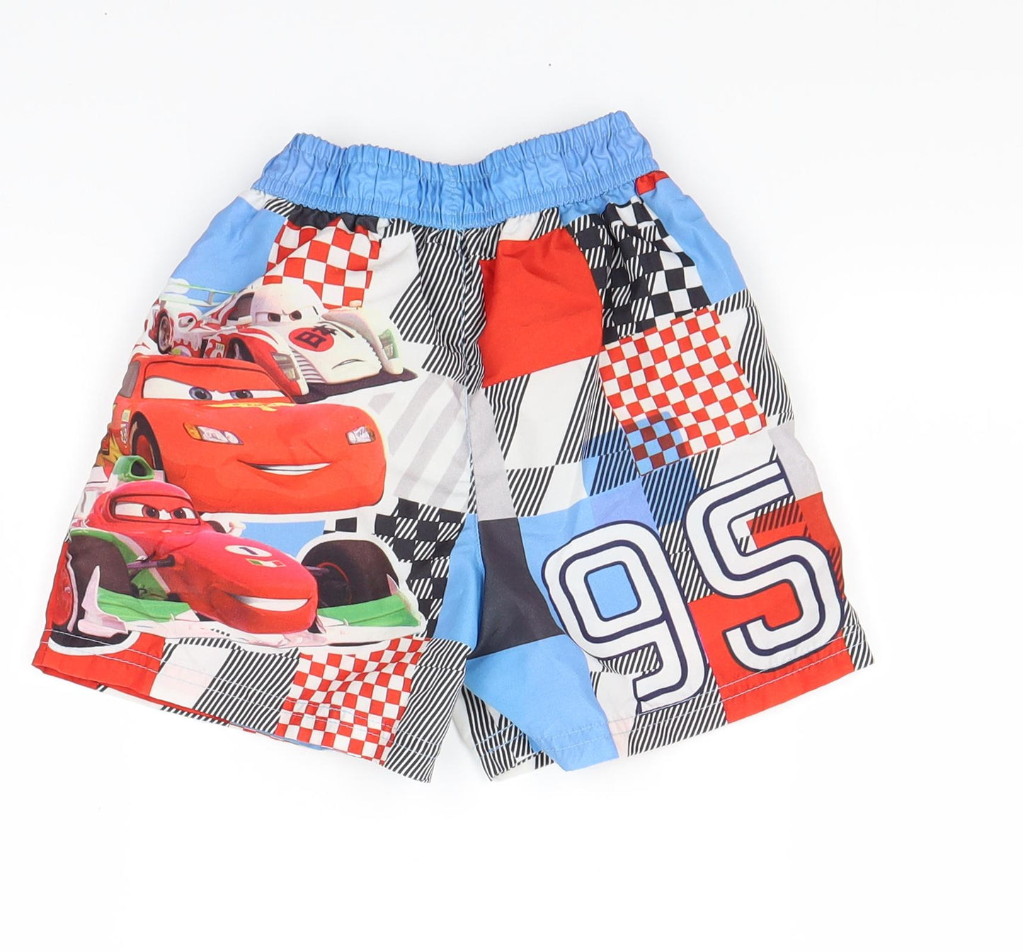 Disney Boys Blue   Bermuda Shorts Size 4 Years - Cars Lightening Mcqueen