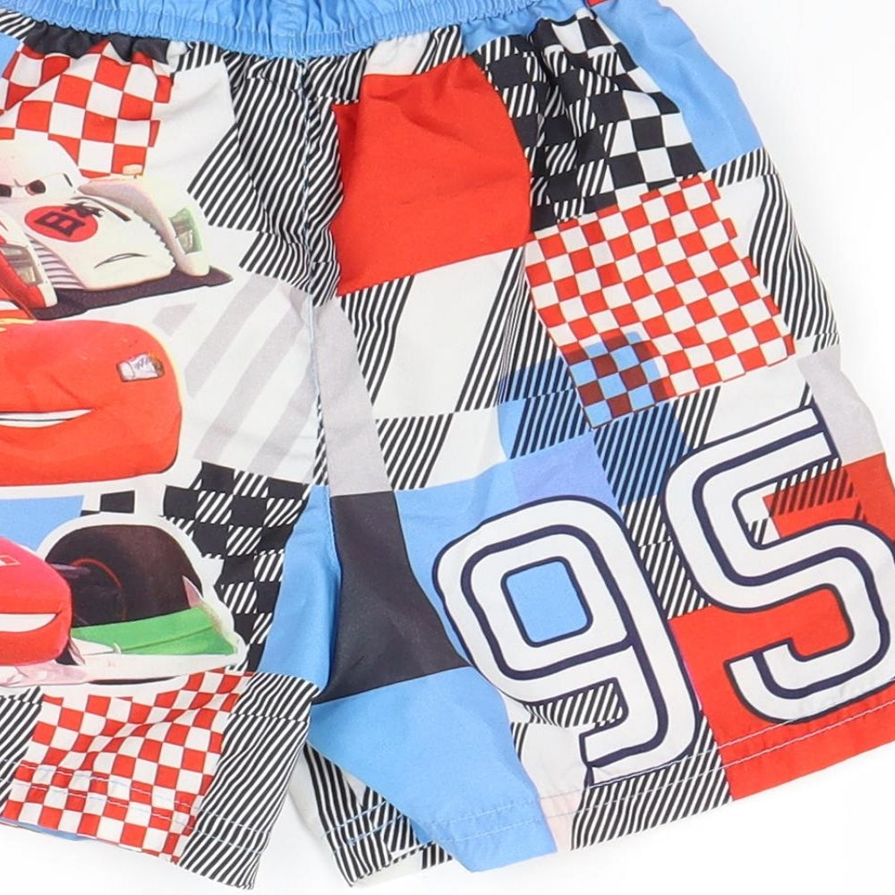 Disney Boys Blue   Bermuda Shorts Size 4 Years - Cars Lightening Mcqueen