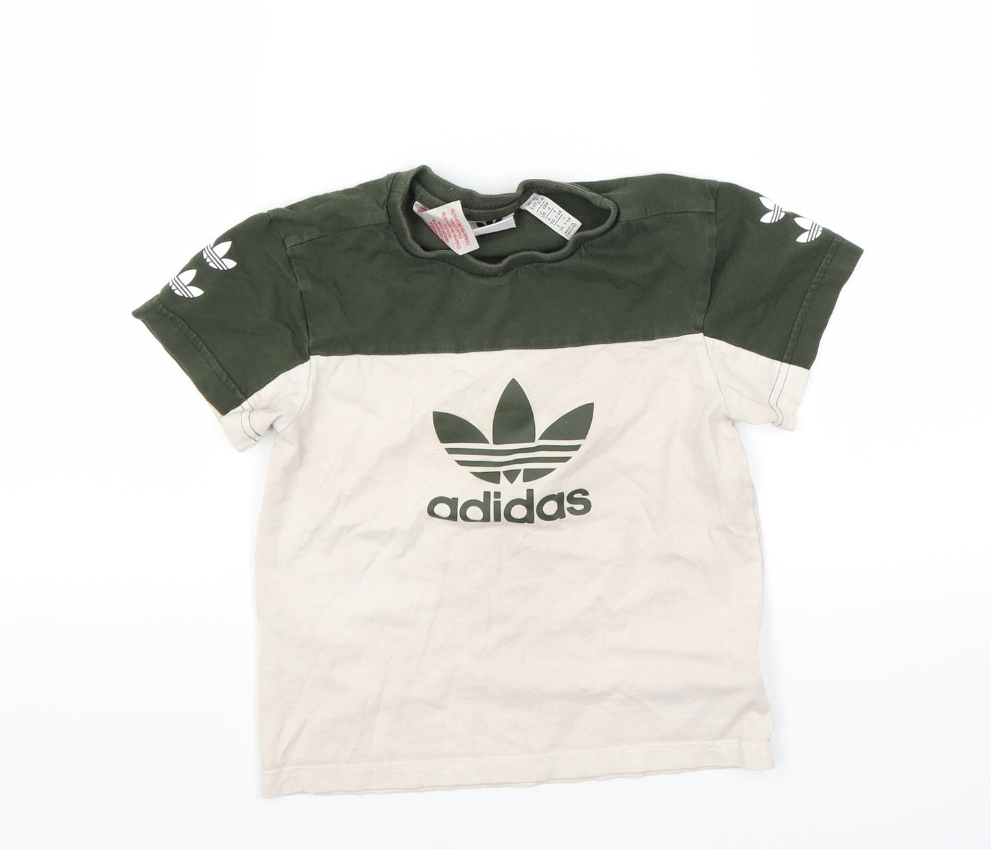 adidas Boys Green   Basic T-Shirt Size 5 Years