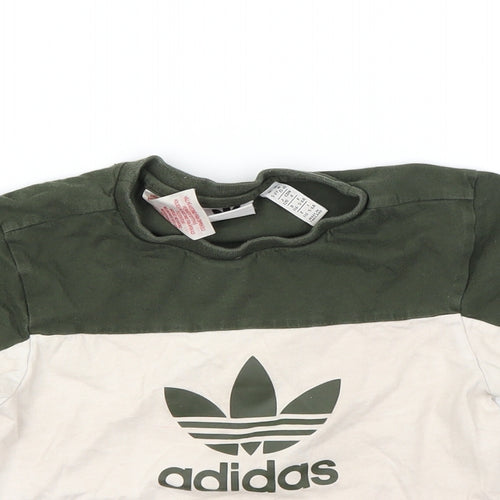 adidas Boys Green   Basic T-Shirt Size 5 Years