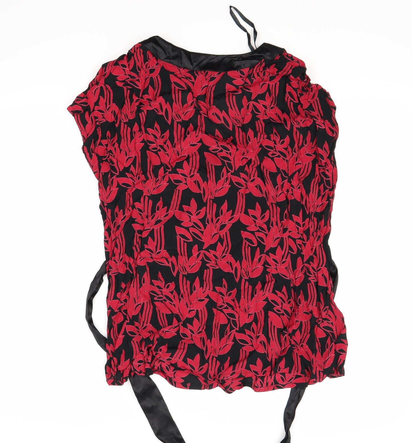 Monsoon Womens Red Floral  Basic Blouse Size 18