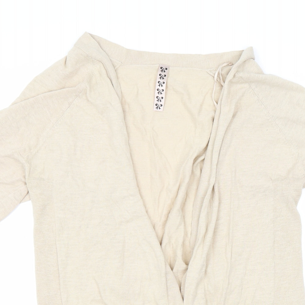 Preworn Womens Beige   Cardigan Jumper Size 20
