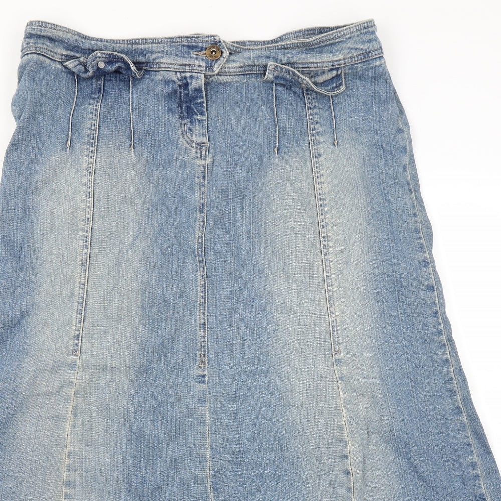 chapter Womens Blue  Denim A-Line Skirt Size 20