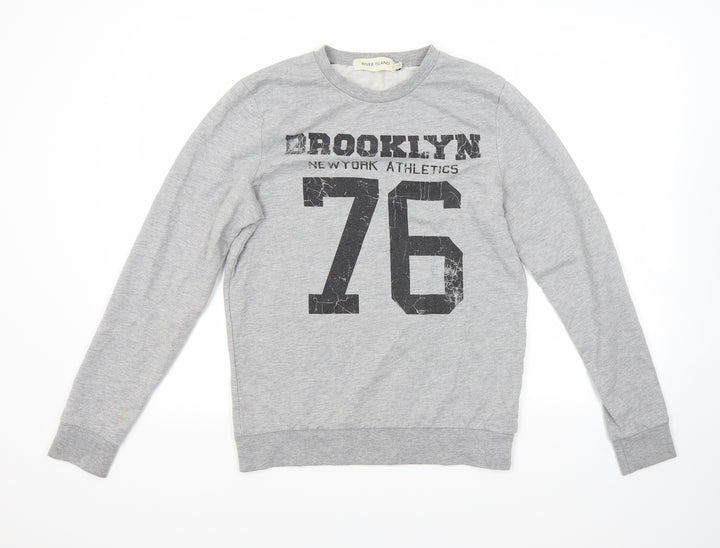 River Island Mens Grey   Pullover Sweatshirt Size S  - Brooklyn