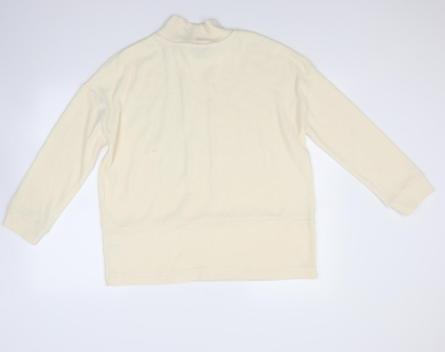 TU Womens Ivory  Fleece Pullover Jumper Size 12