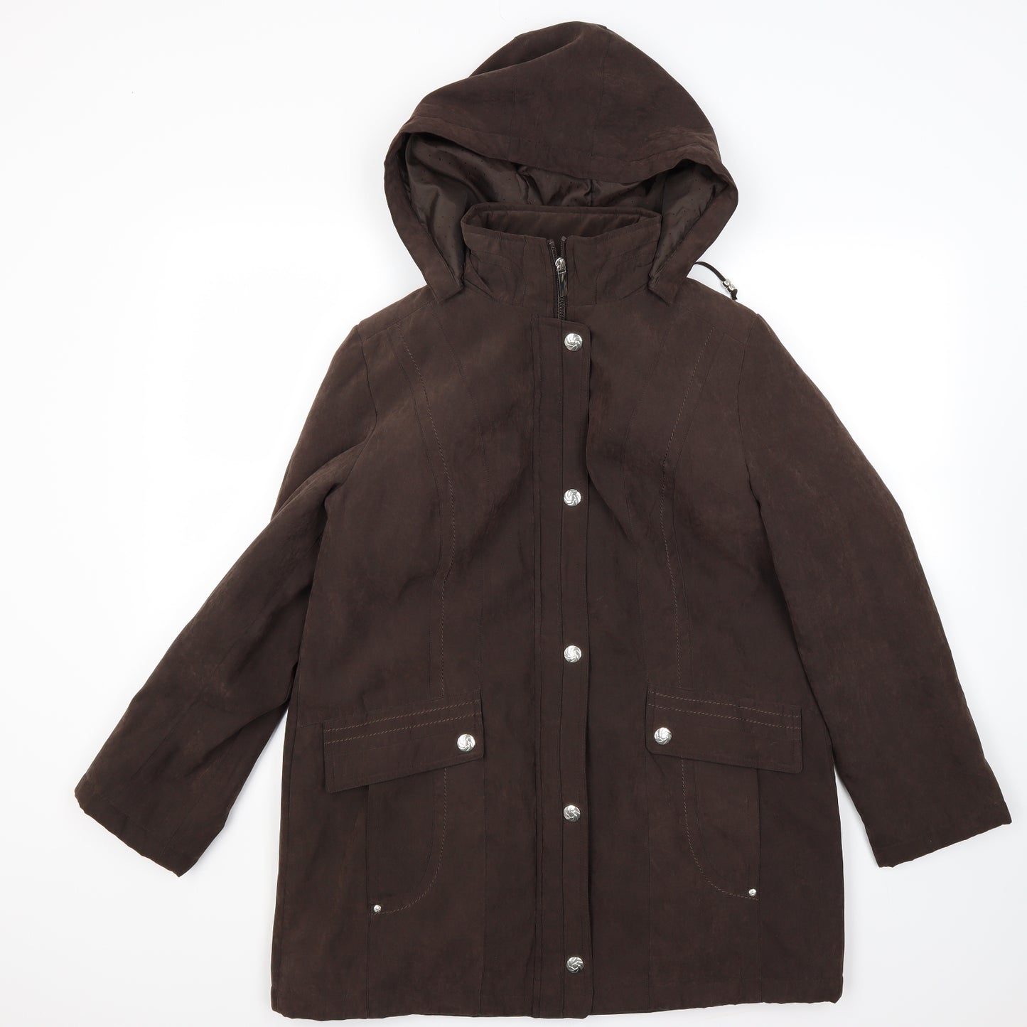 BM Womens Brown   Overcoat Coat Size S
