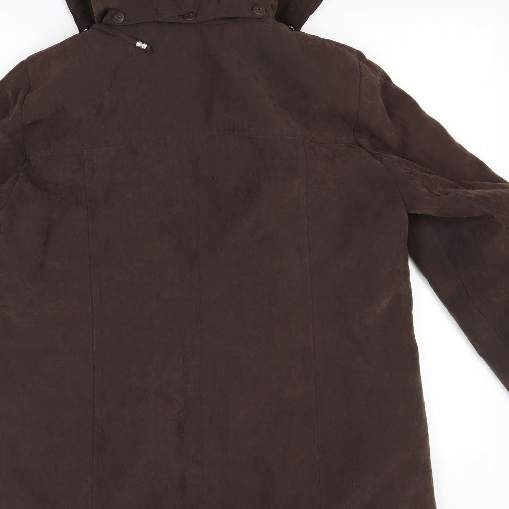BM Womens Brown   Overcoat Coat Size S