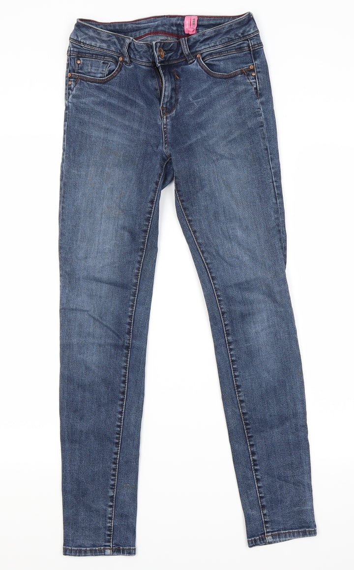 Preworn Womens Blue  Denim Skinny Jeans Size 8 L27 in