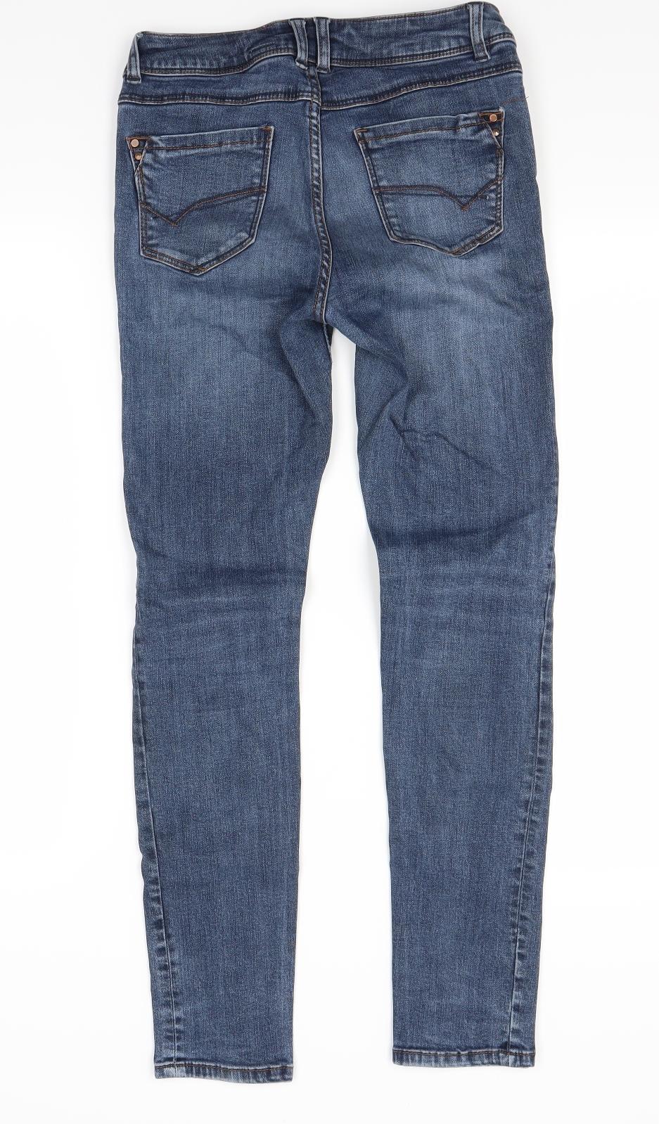 Preworn Womens Blue  Denim Skinny Jeans Size 8 L27 in