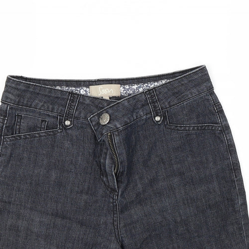 Soon Womens Blue  Denim Cut-Off Shorts Size 10