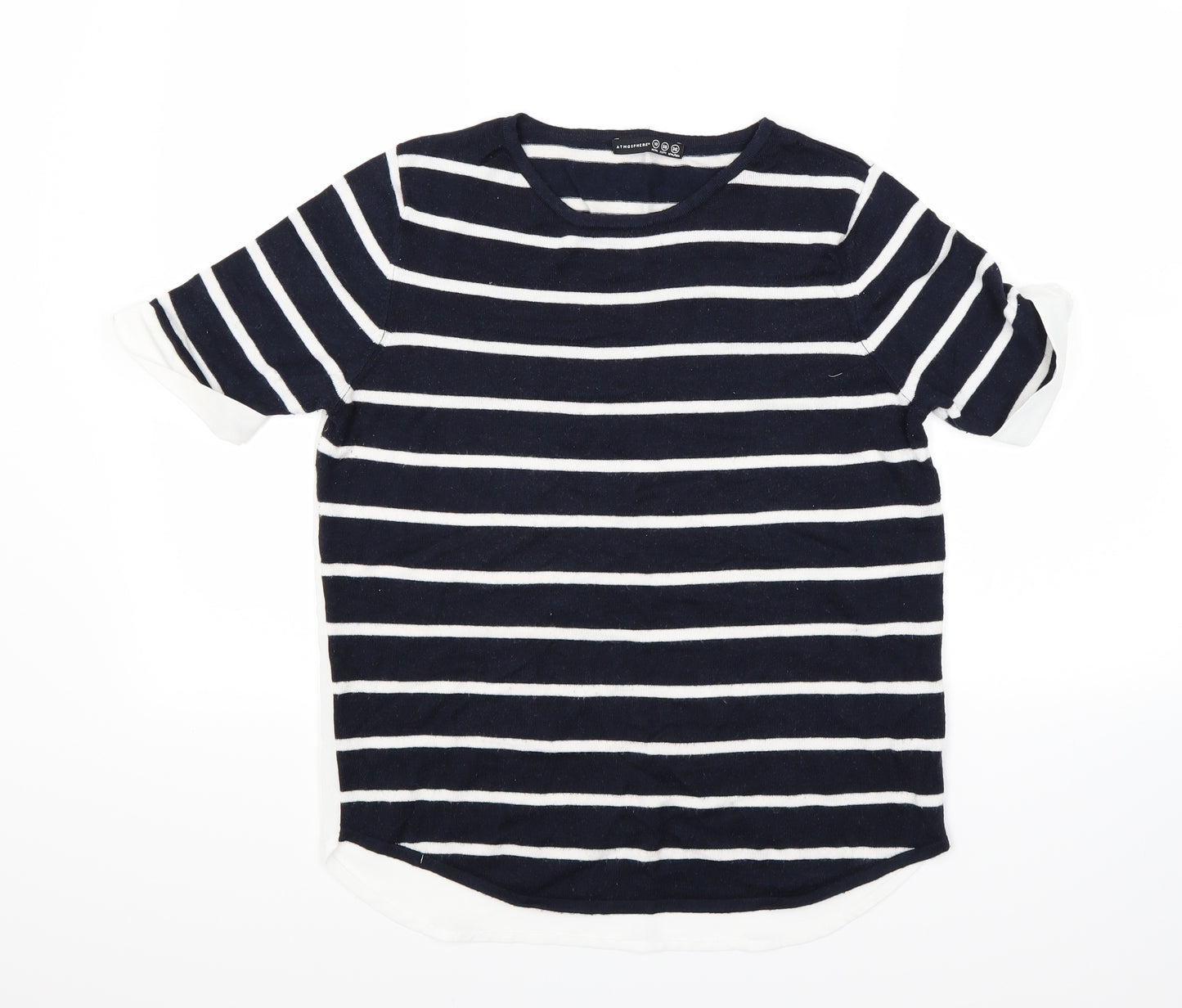 Atmosphere Womens Blue Striped  Pullover Jumper Size 10