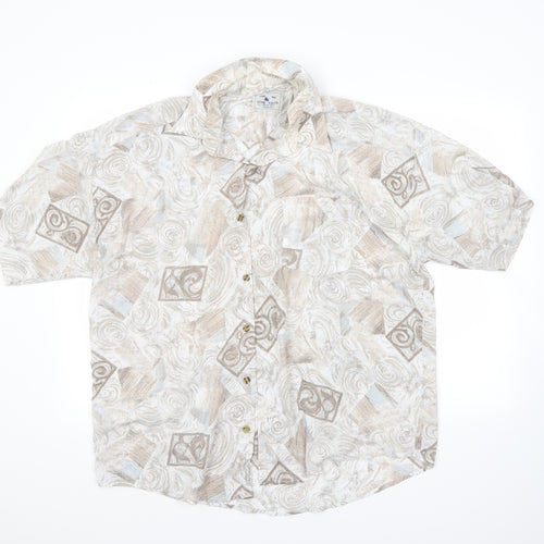 Preworn Mens Brown    Button-Up Size XL