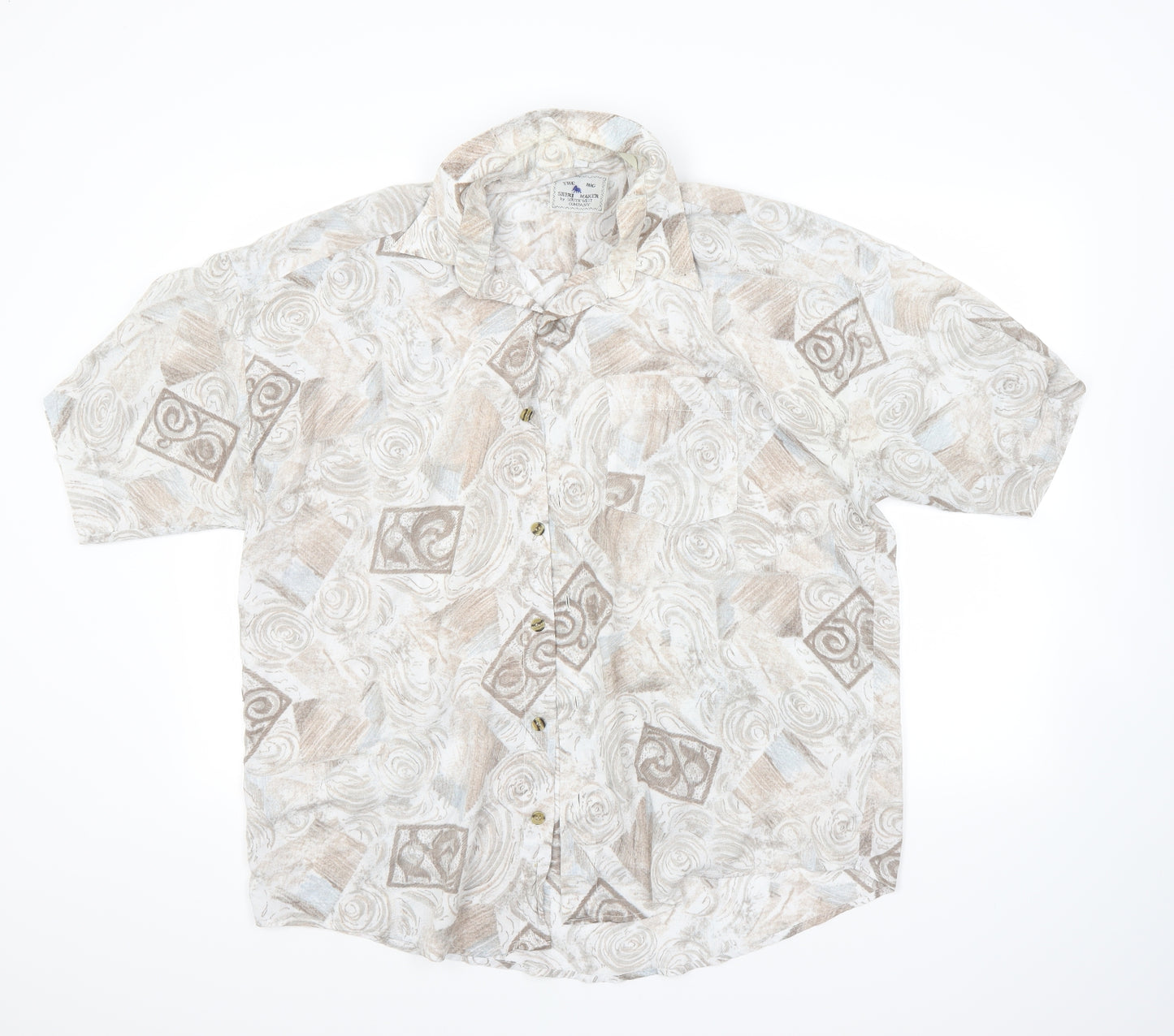 Preworn Mens Brown    Button-Up Size XL