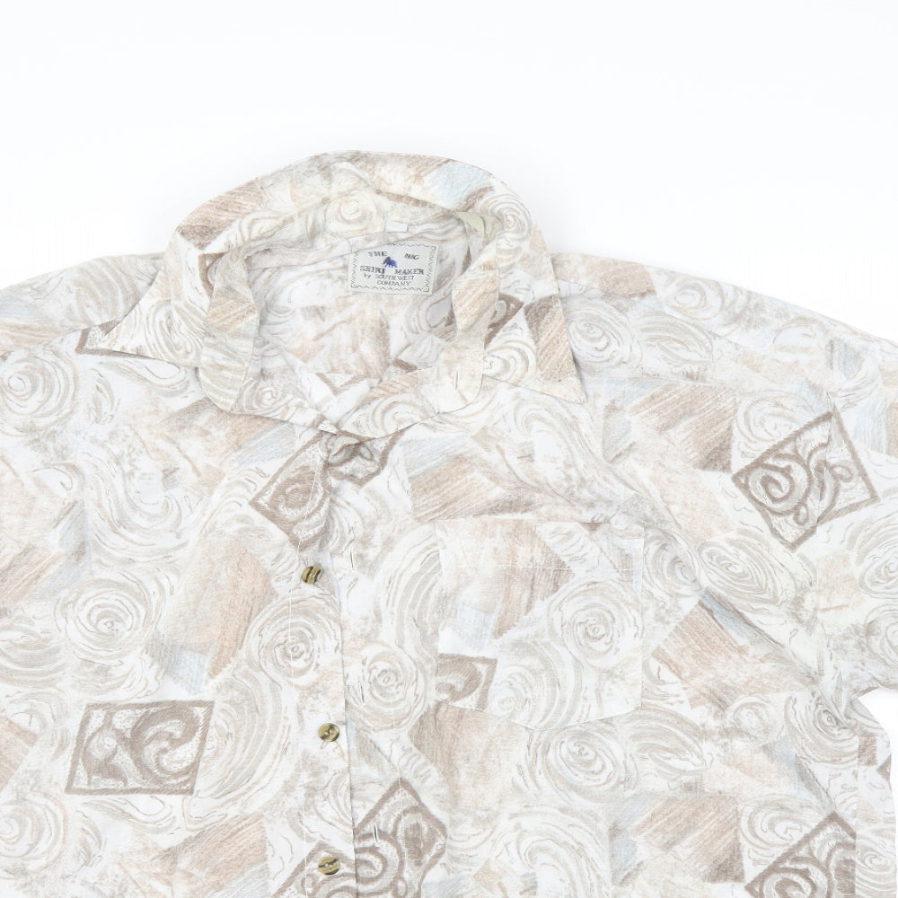 Preworn Mens Brown    Button-Up Size XL