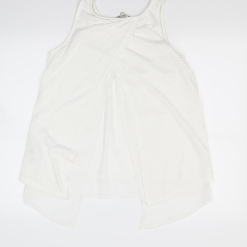 Peacokcs Womens White   Basic Tank Size 8