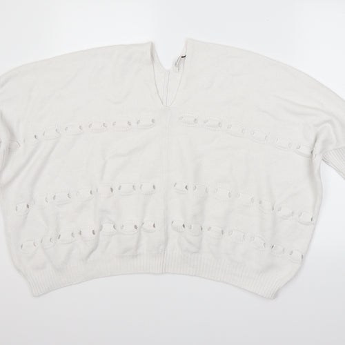 Preworn Womens White   Pullover Jumper Size M