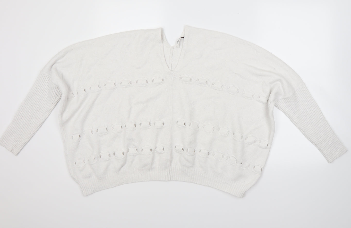 Preworn Womens White   Pullover Jumper Size M