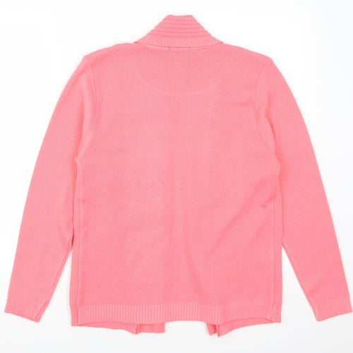Vivi Womens Pink Striped  Cardigan Jumper Size S  - Jumper and Cardigan All in One