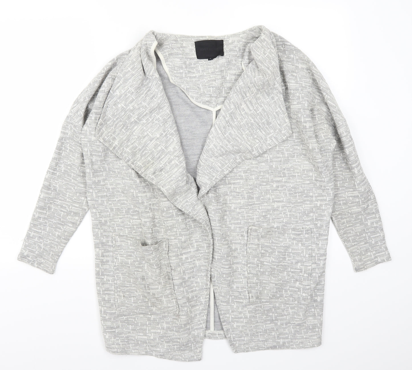 River Island Womens Grey   Jacket Coatigan Size 8